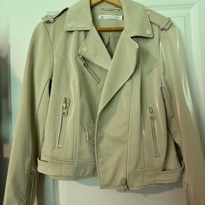 Blanc Noir Vegan Leather Moto Jacket